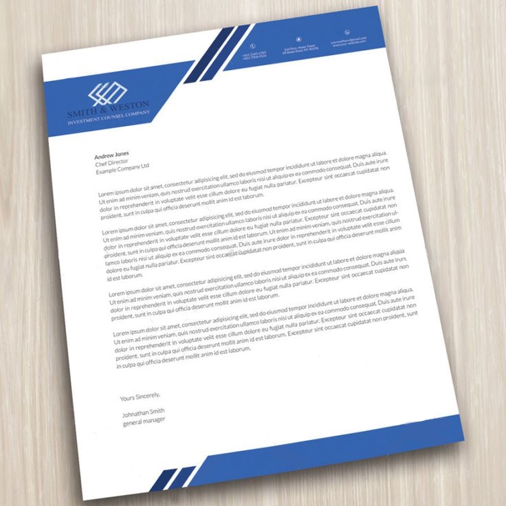 Business Headed Letter Template